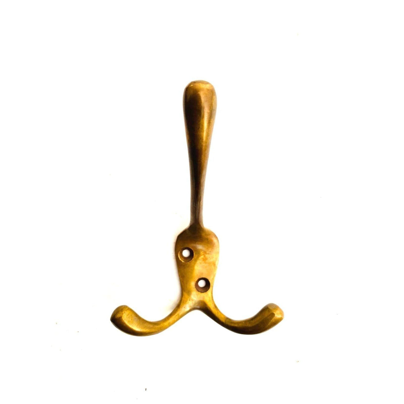 Solid BRASS coat hook - TRIPLE STYLE - Antique style finish – FOWLERS